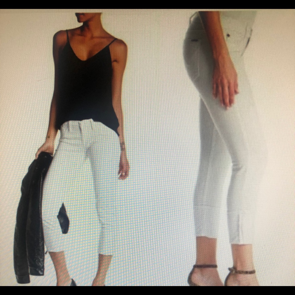 Hudson White Cuffed Jean Capri Size 26
